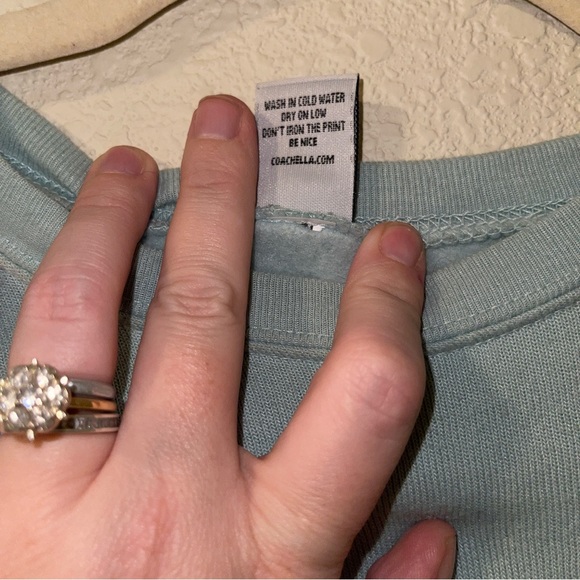 Coachella Crop Sweatshirt Size L (Missing Size Tag) - Picture 5 of 8